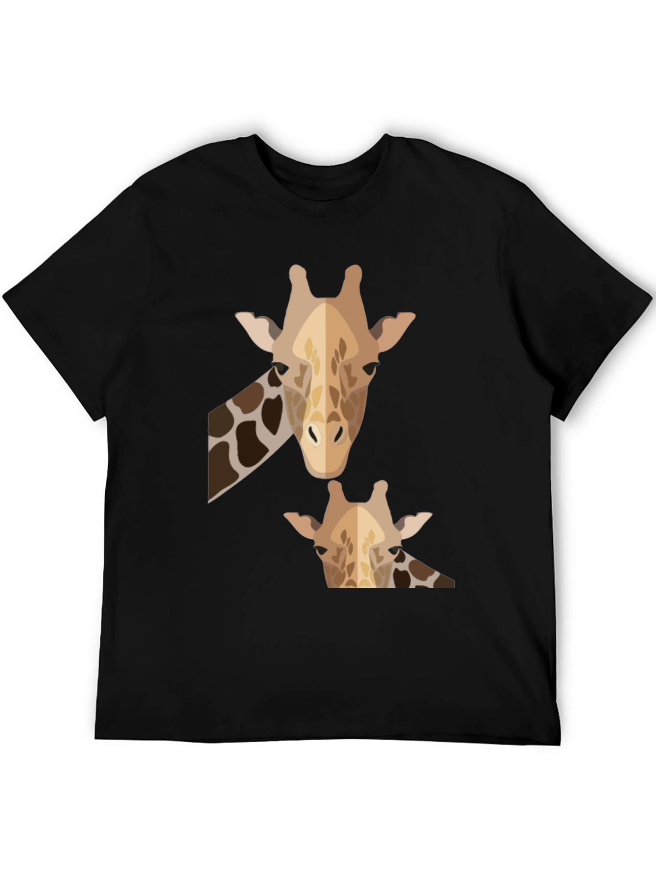 Giraffe Graphic Tee - Mens Black Crew Neck