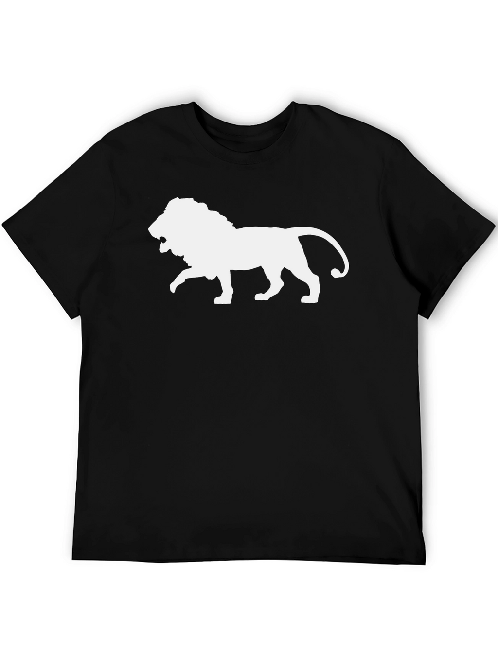 Lion Graphic Tee - Bold Black Cotton T-Shirt