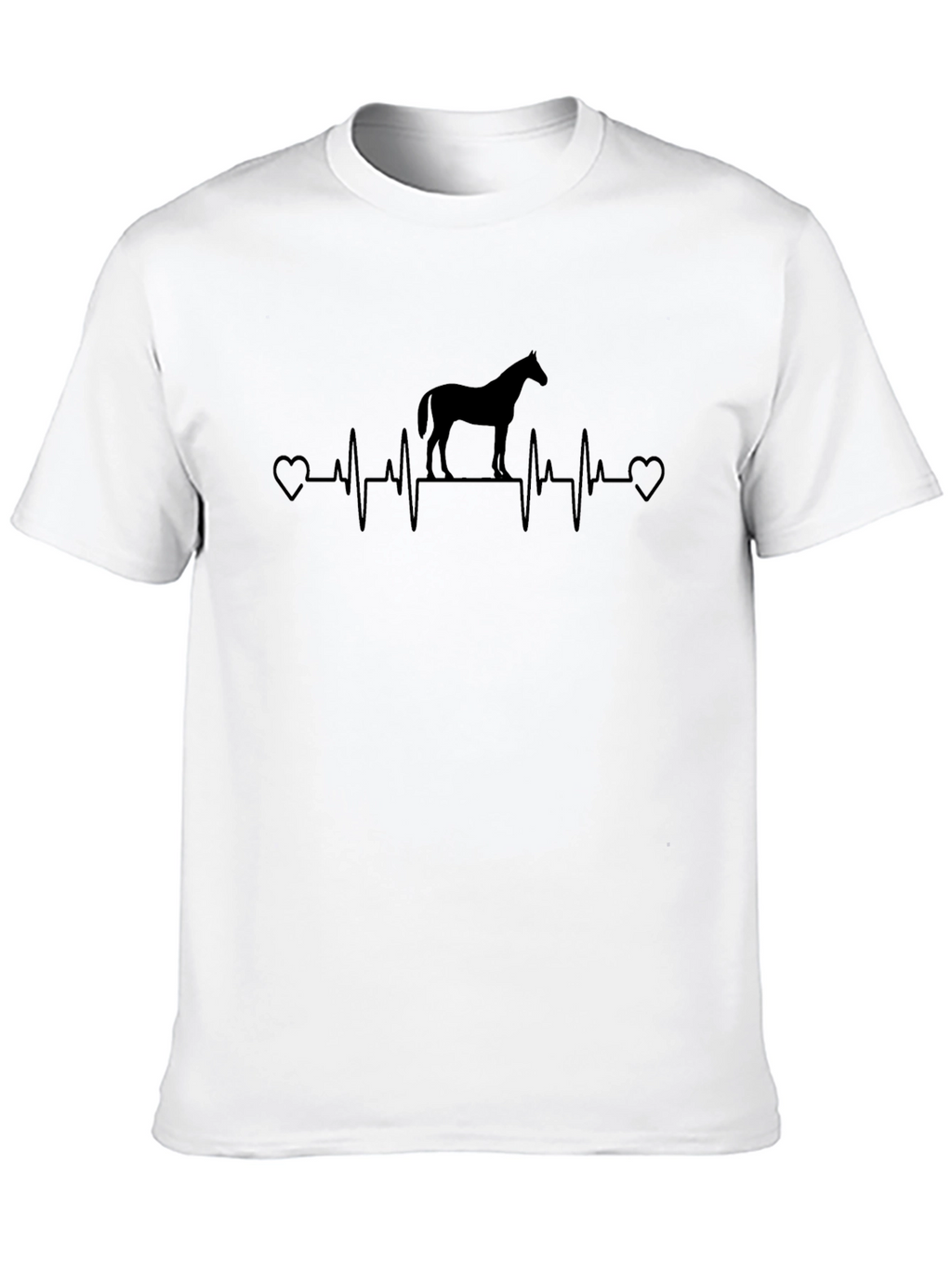 Horse Lover Heartbeat T-Shirt - Equestrian Style