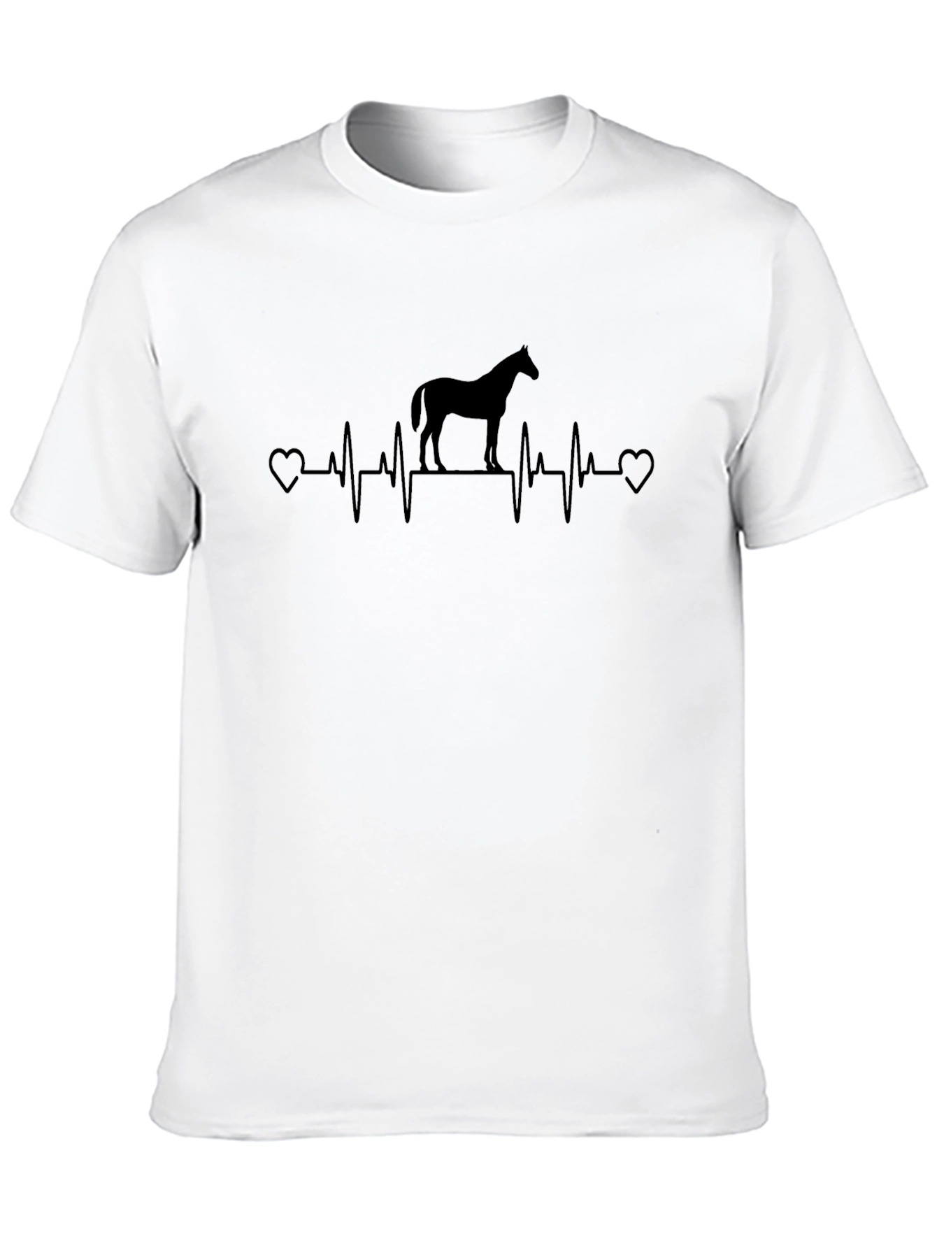 Horse Lover Heartbeat T-Shirt - Equestrian Style
