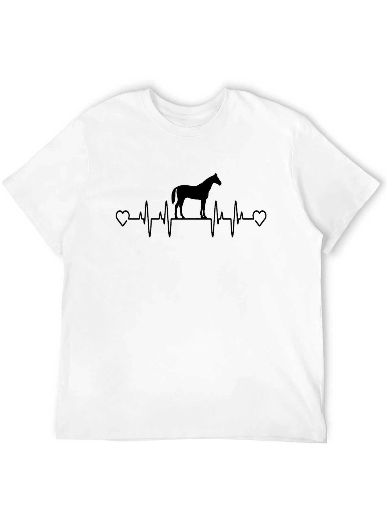 Horse Lover Heartbeat T-Shirt - Equestrian Style