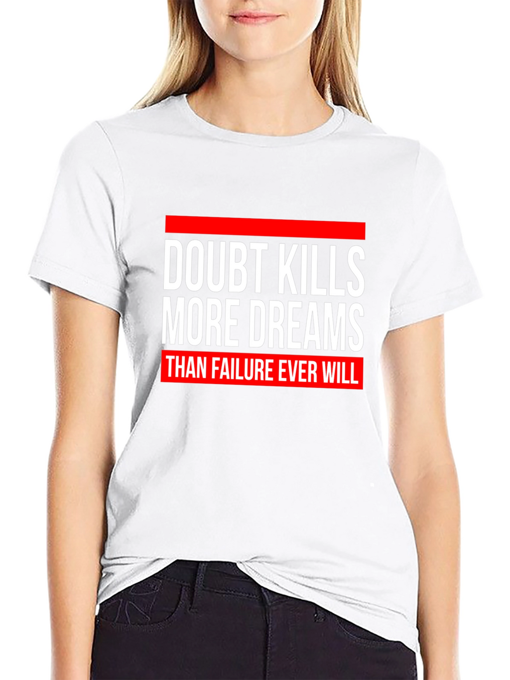 Doubt Kills Dreams Graphic Tee - Motivational Black T-Shirt