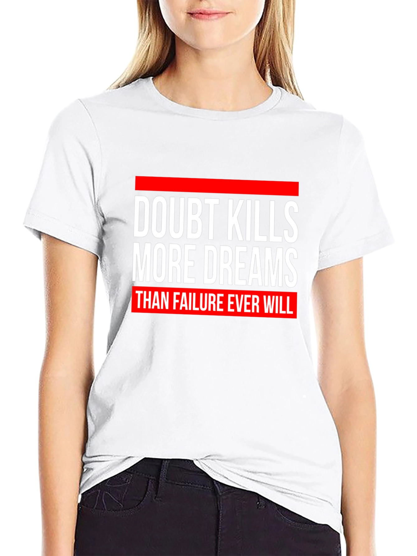 Doubt Kills Dreams Graphic Tee - Motivational Black T-Shirt
