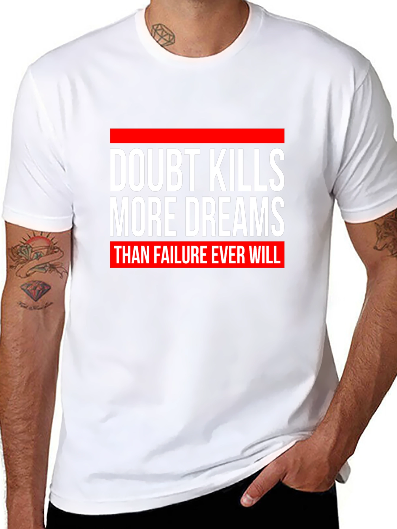 Doubt Kills Dreams Graphic Tee - Motivational Black T-Shirt