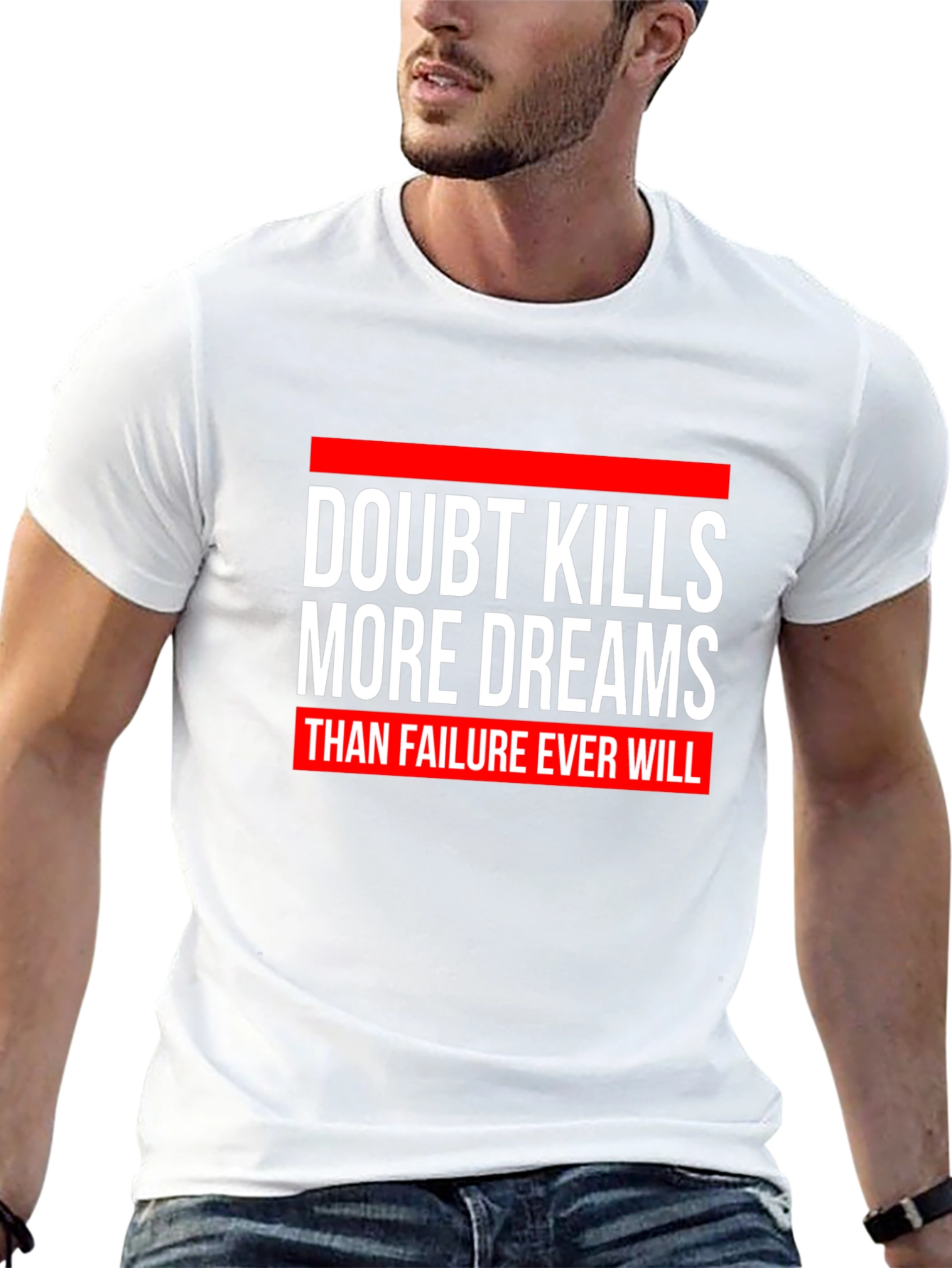 Doubt Kills Dreams Graphic Tee - Motivational Black T-Shirt