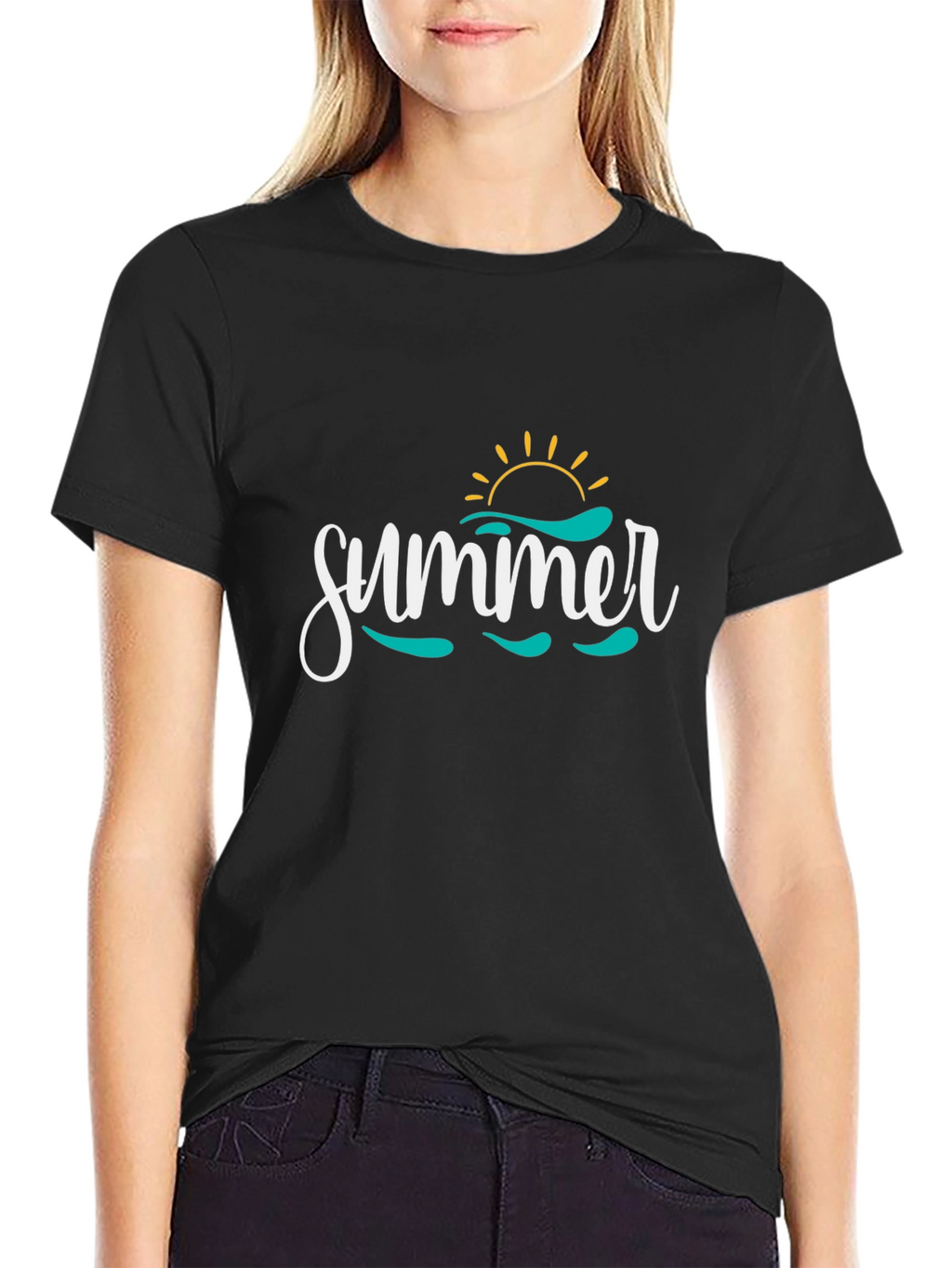 Summer Graphic Print Crew Neck T-Shirt