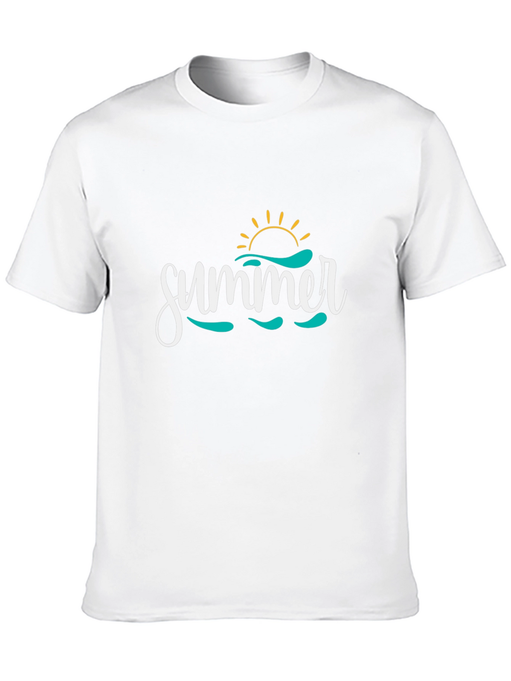 Summer Graphic Print Crew Neck T-Shirt