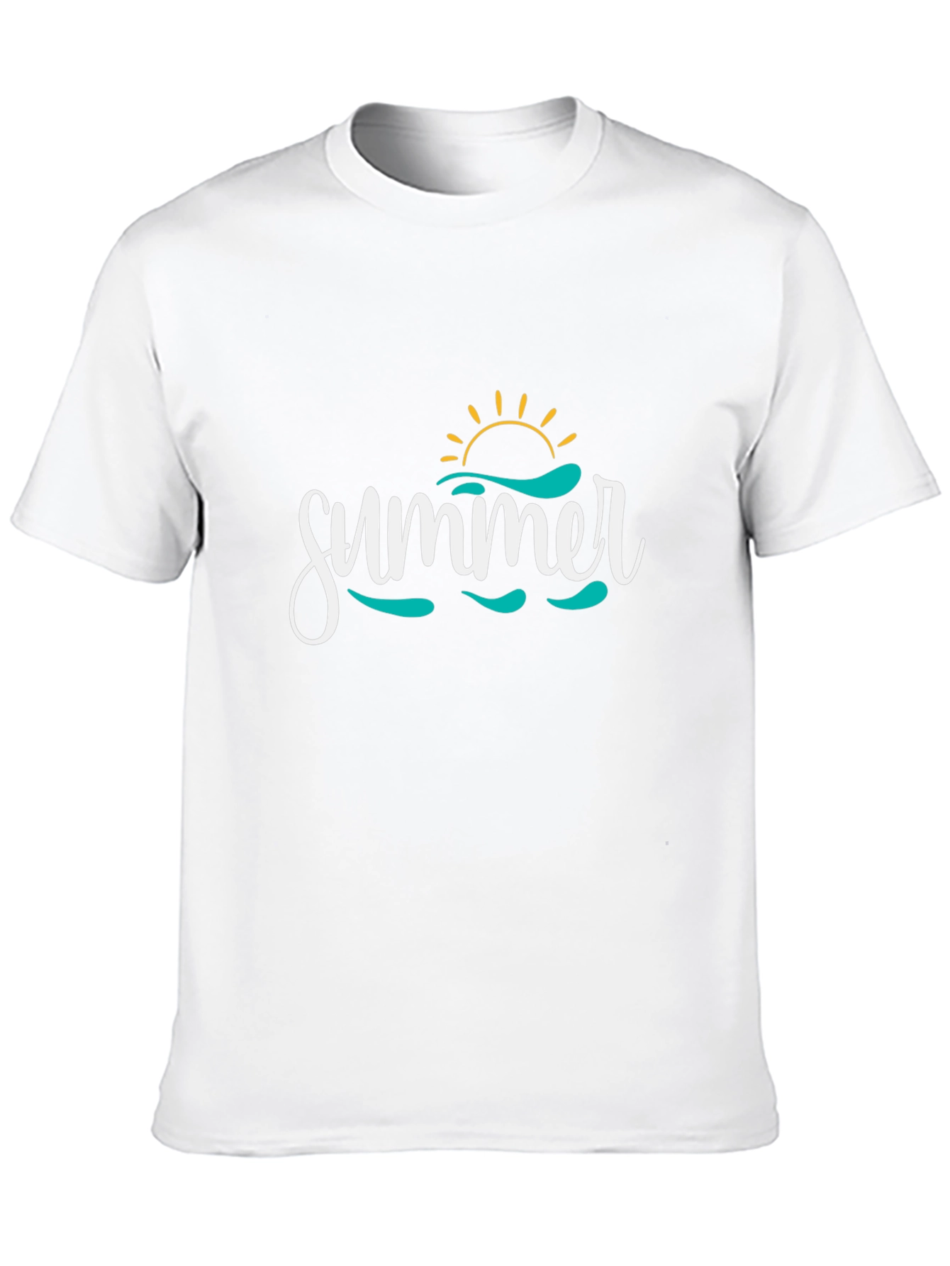 Summer Graphic Print Crew Neck T-Shirt