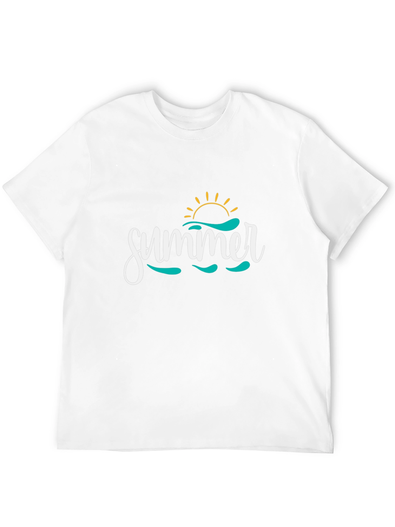 Summer Graphic Print Crew Neck T-Shirt