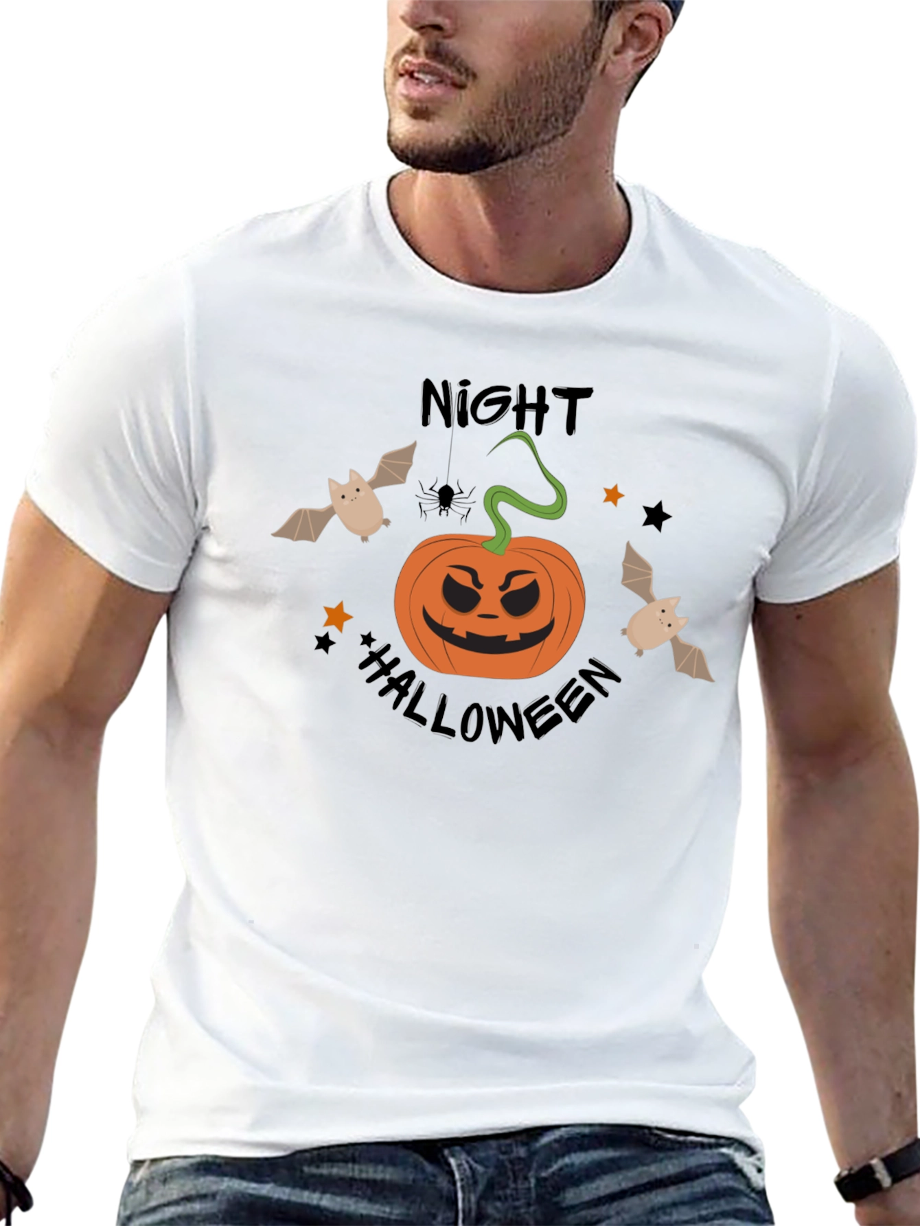 Halloween Night Graphic T-Shirt - Spooky Season Tee