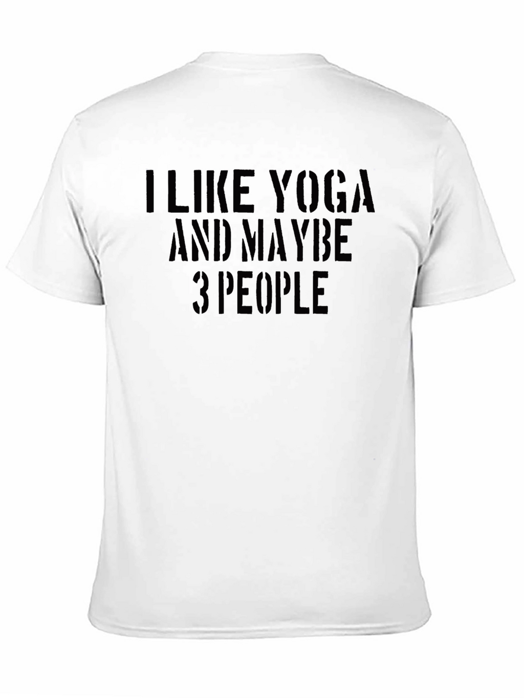 Yoga Lovers Black Cotton Tee - Maybe 3 People