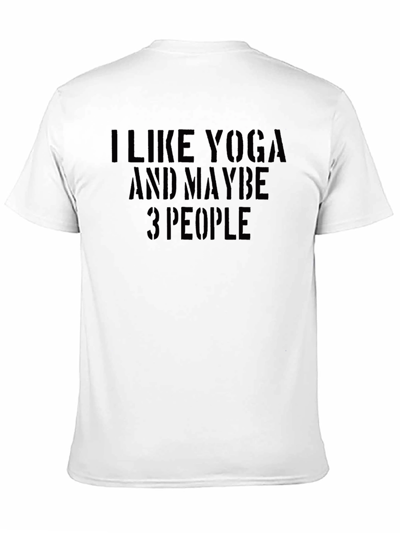 Yoga Lovers Black Cotton Tee - Maybe 3 People