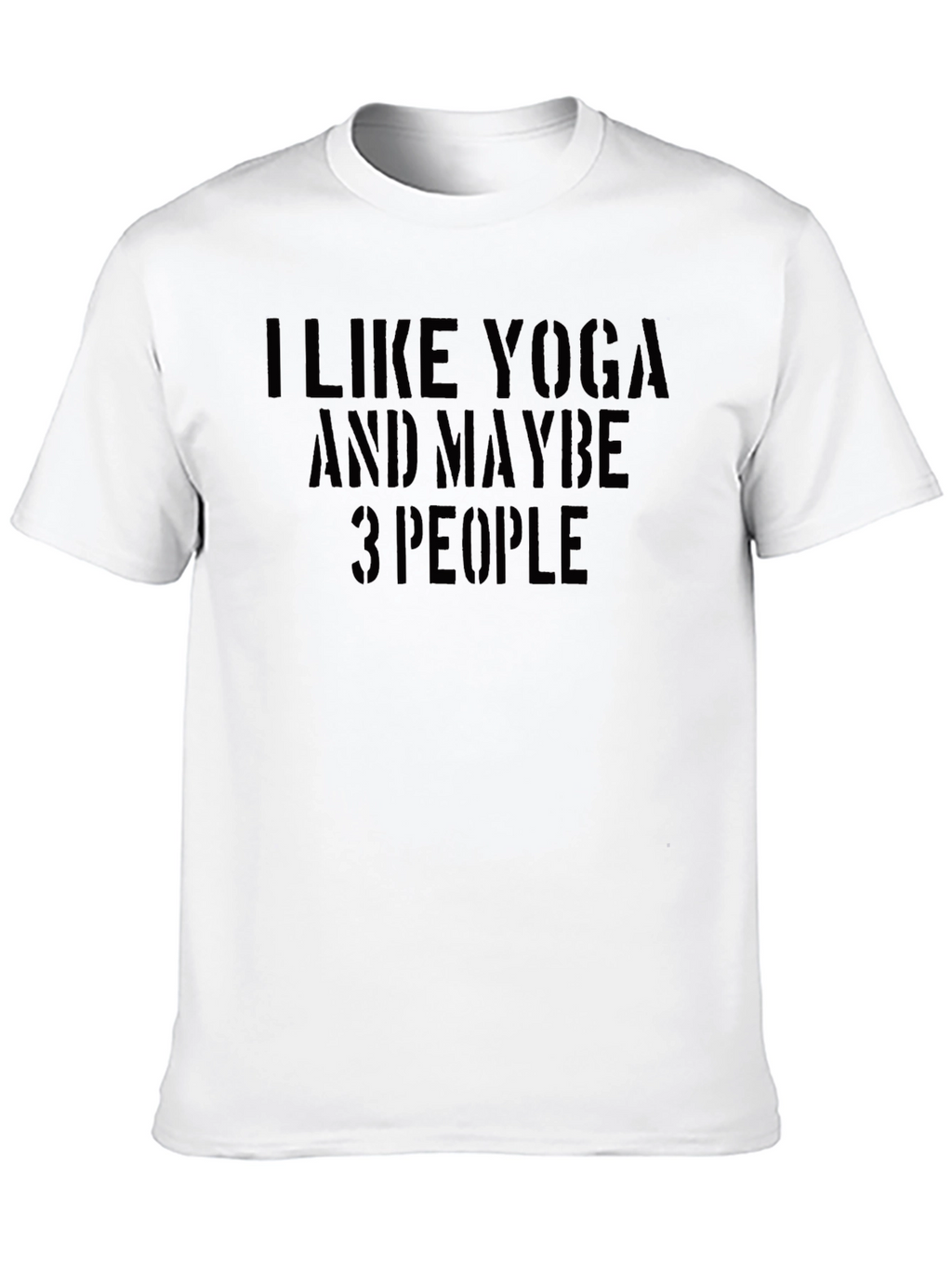 Yoga Lovers Black Cotton Tee - Maybe 3 People