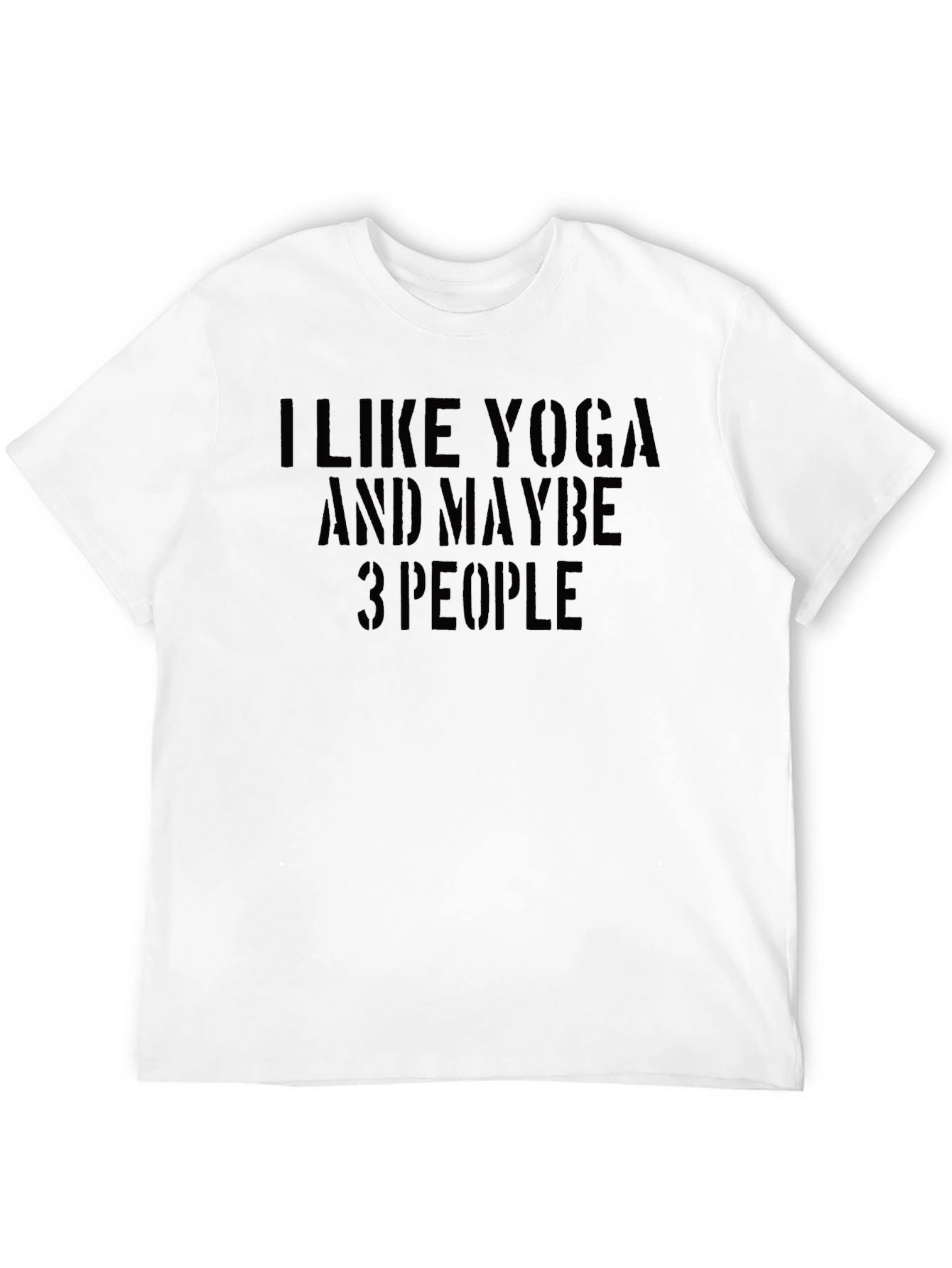 Yoga Lovers Black Cotton Tee - Maybe 3 People
