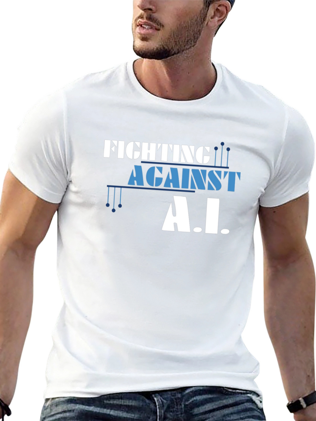 Fighting Against A.I. Graphic T-Shirt