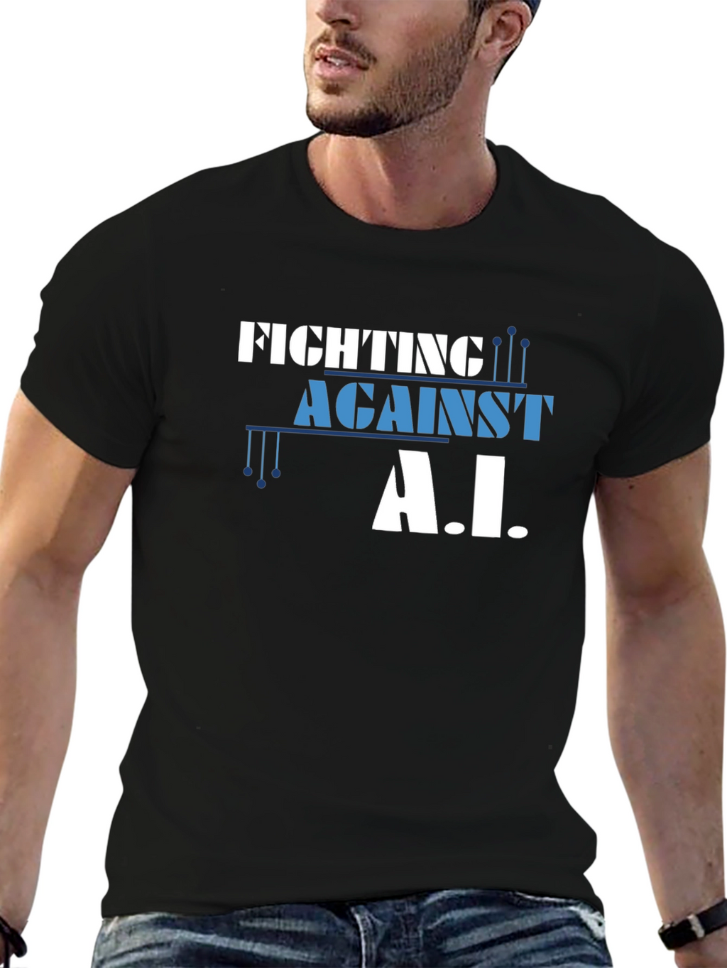 Fighting Against A.I. Graphic T-Shirt