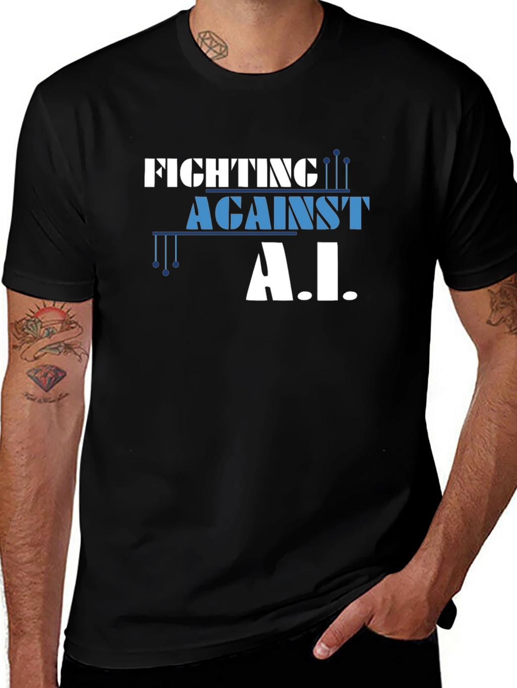 Fighting Against A.I. Graphic T-Shirt