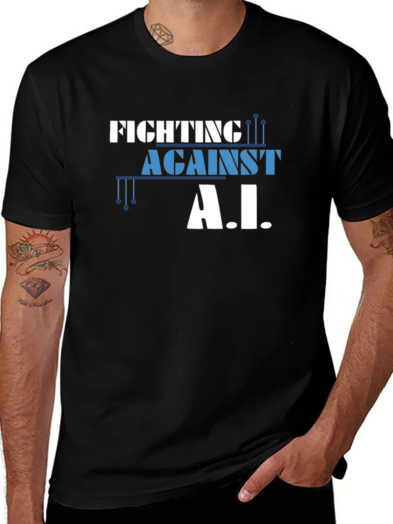 Fighting Against A.I. Graphic T-Shirt