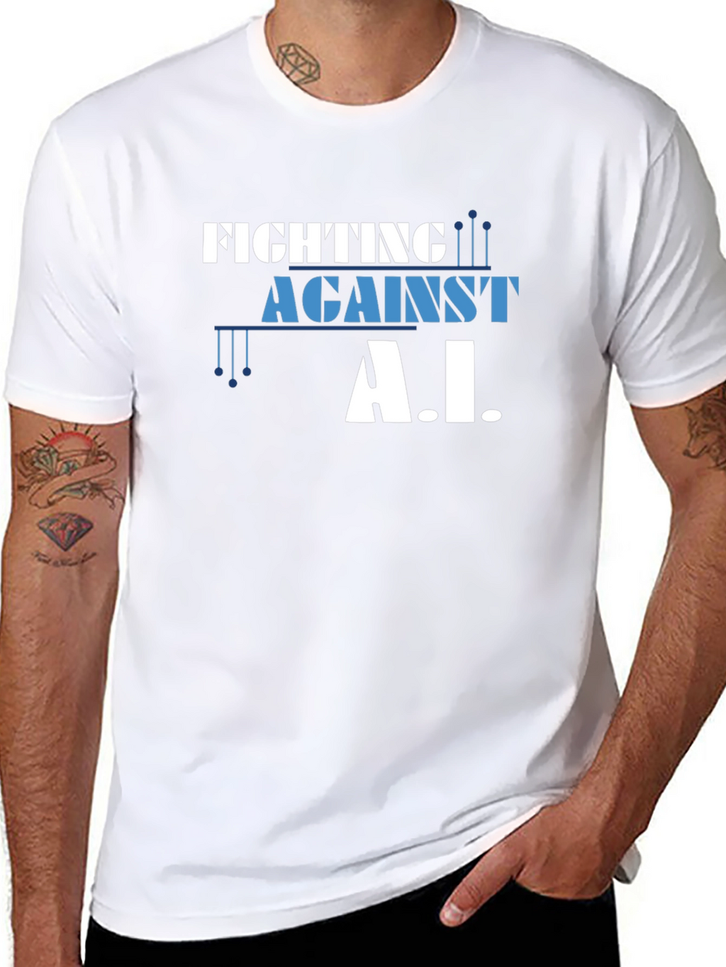 Fighting Against A.I. Graphic T-Shirt