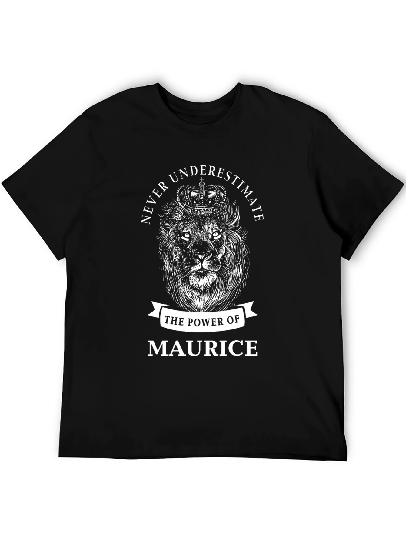 Maurice Power Lion Graphic Black T-Shirt
