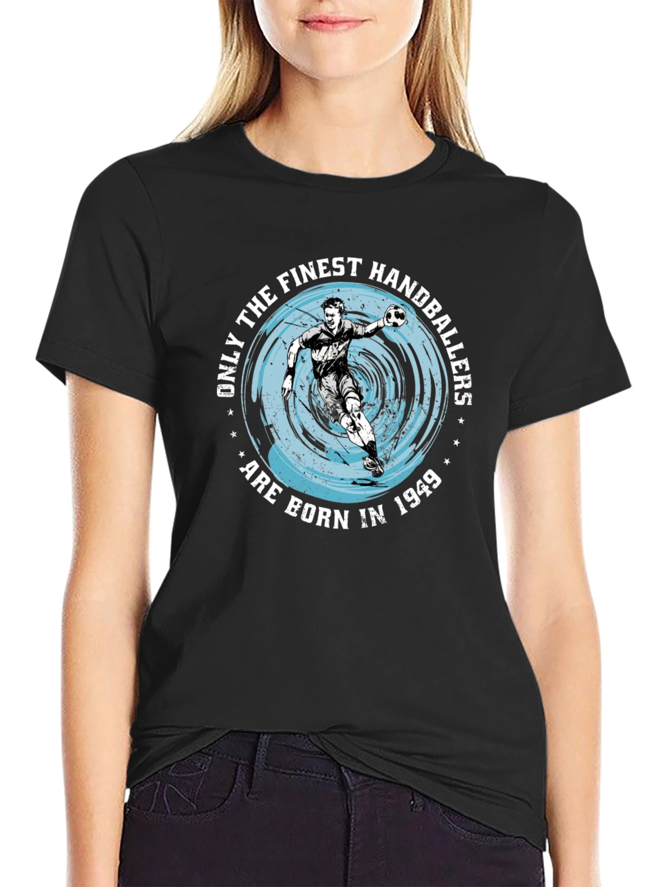 Finest Handballers Born in 1949 Black T-Shirt