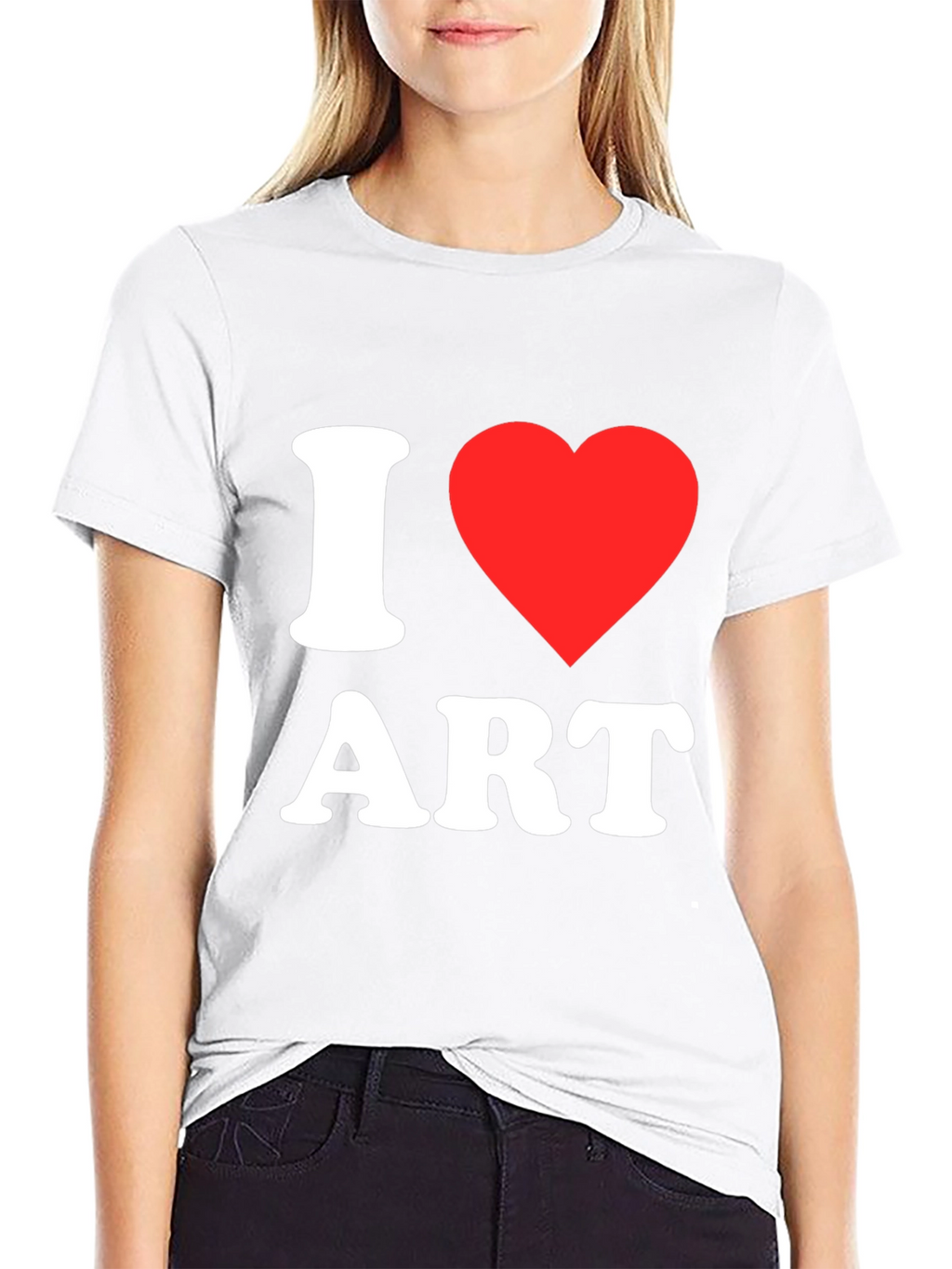 I Love Art T-Shirt - Black Cotton Tee