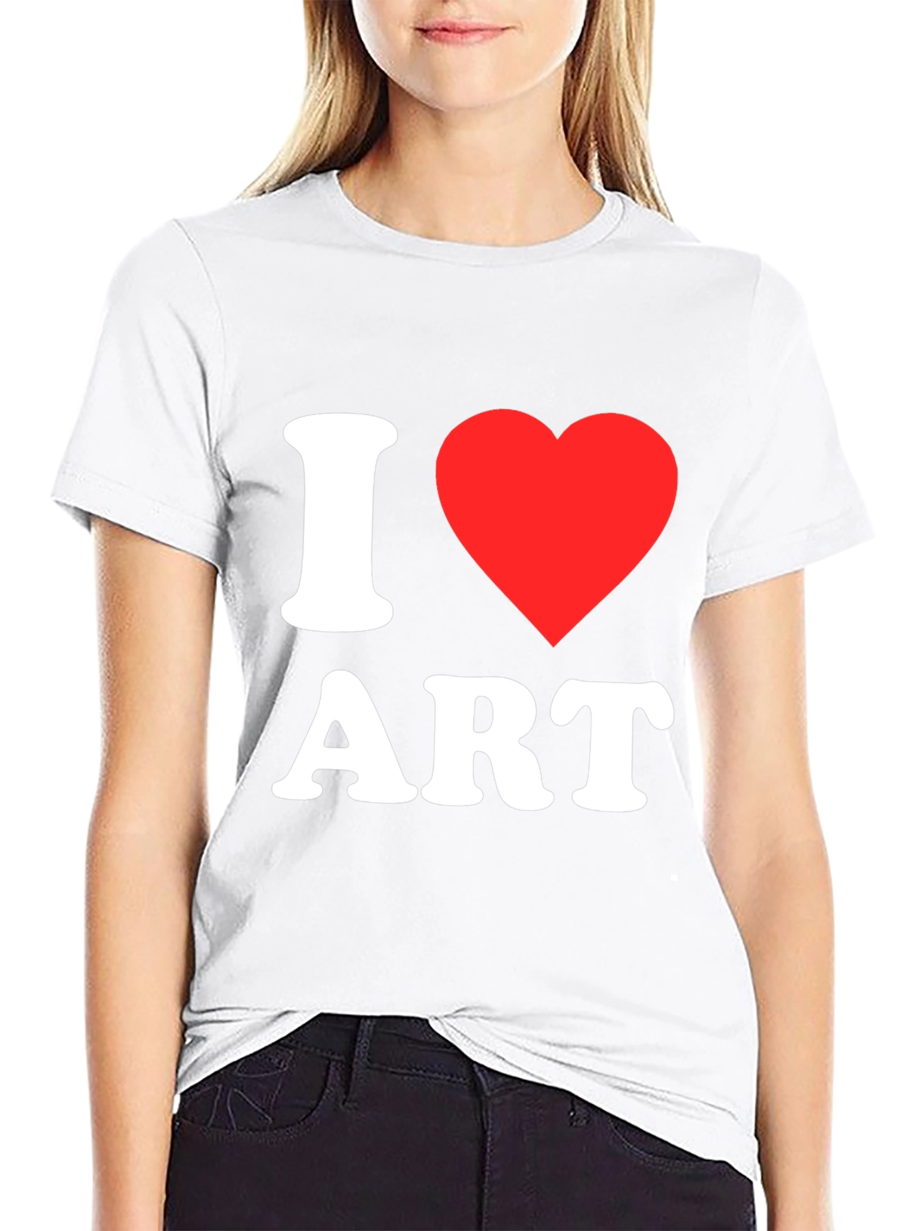 I Love Art T-Shirt - Black Cotton Tee