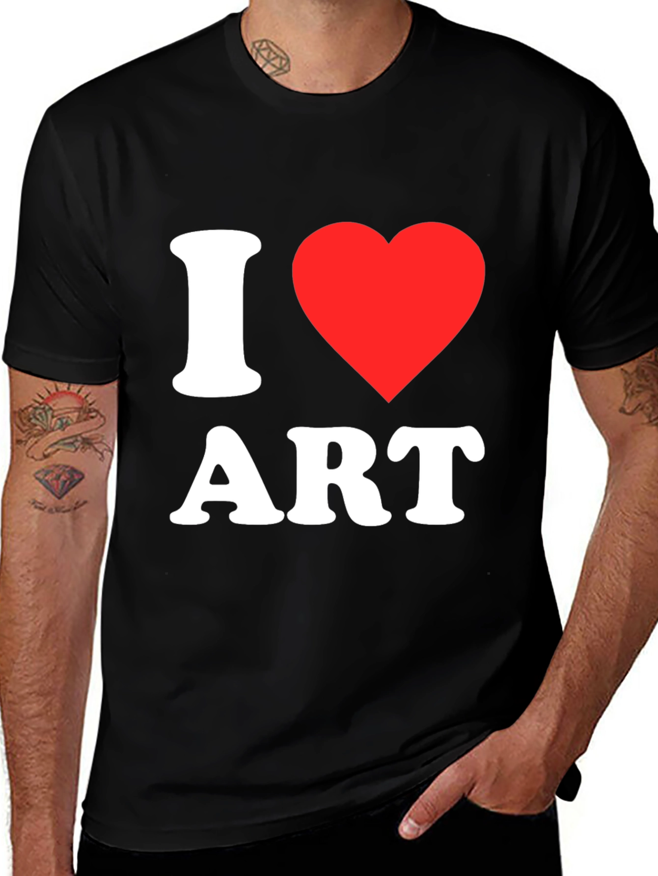 I Love Art T-Shirt - Black Cotton Tee