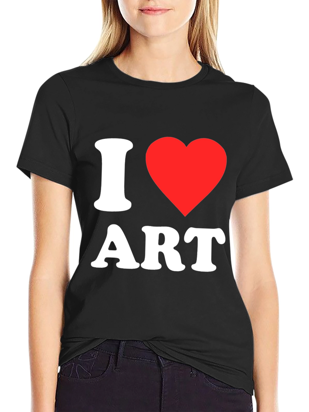 I Love Art T-Shirt - Black Cotton Tee