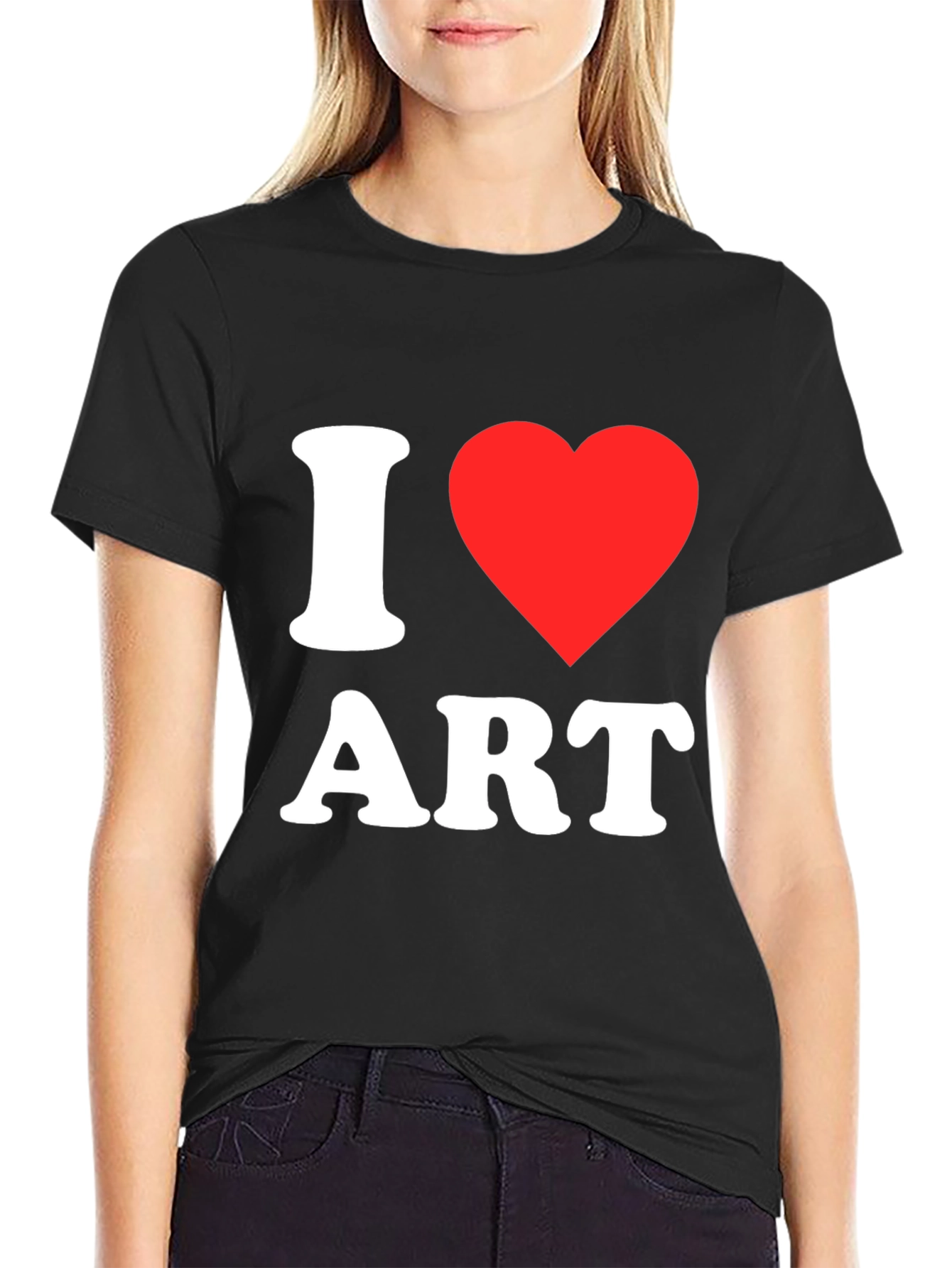 I Love Art T-Shirt - Black Cotton Tee