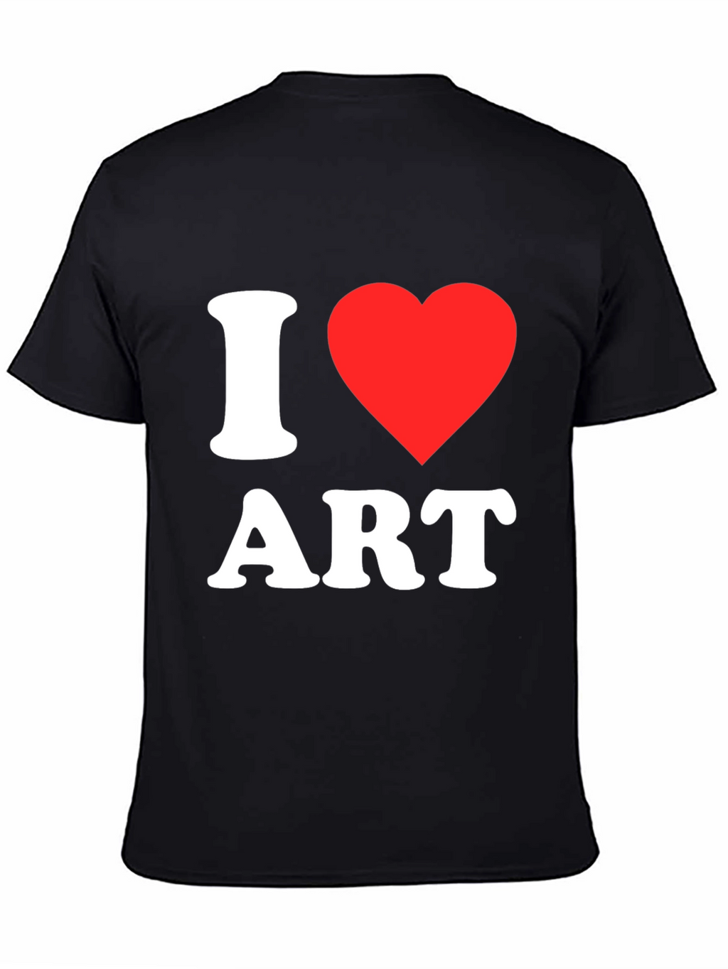 I Love Art T-Shirt - Black Cotton Tee