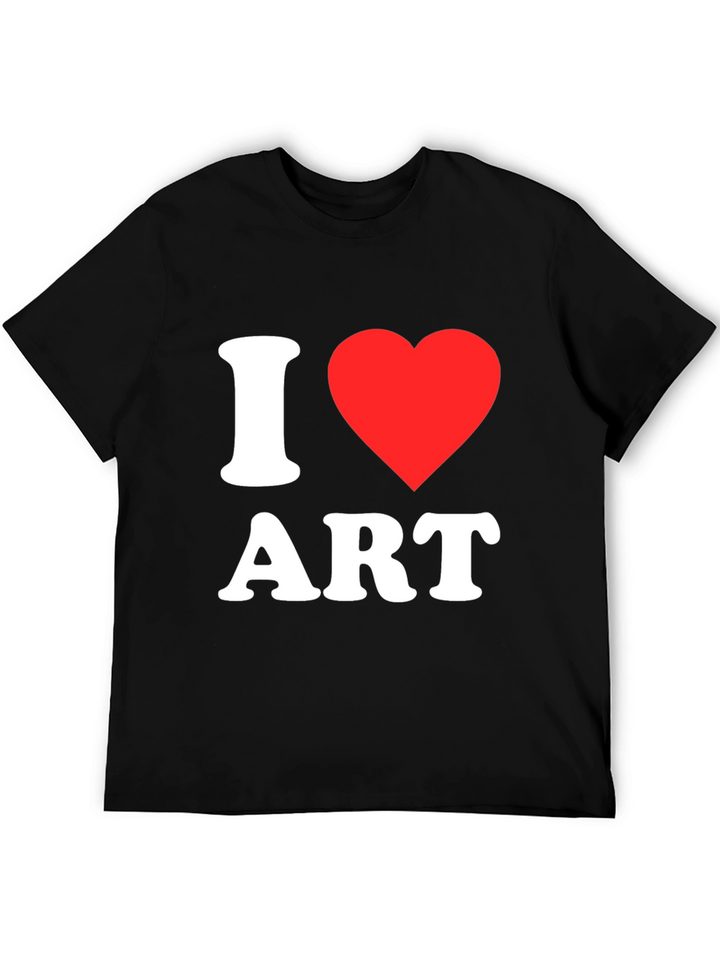 I Love Art T-Shirt - Black Cotton Tee