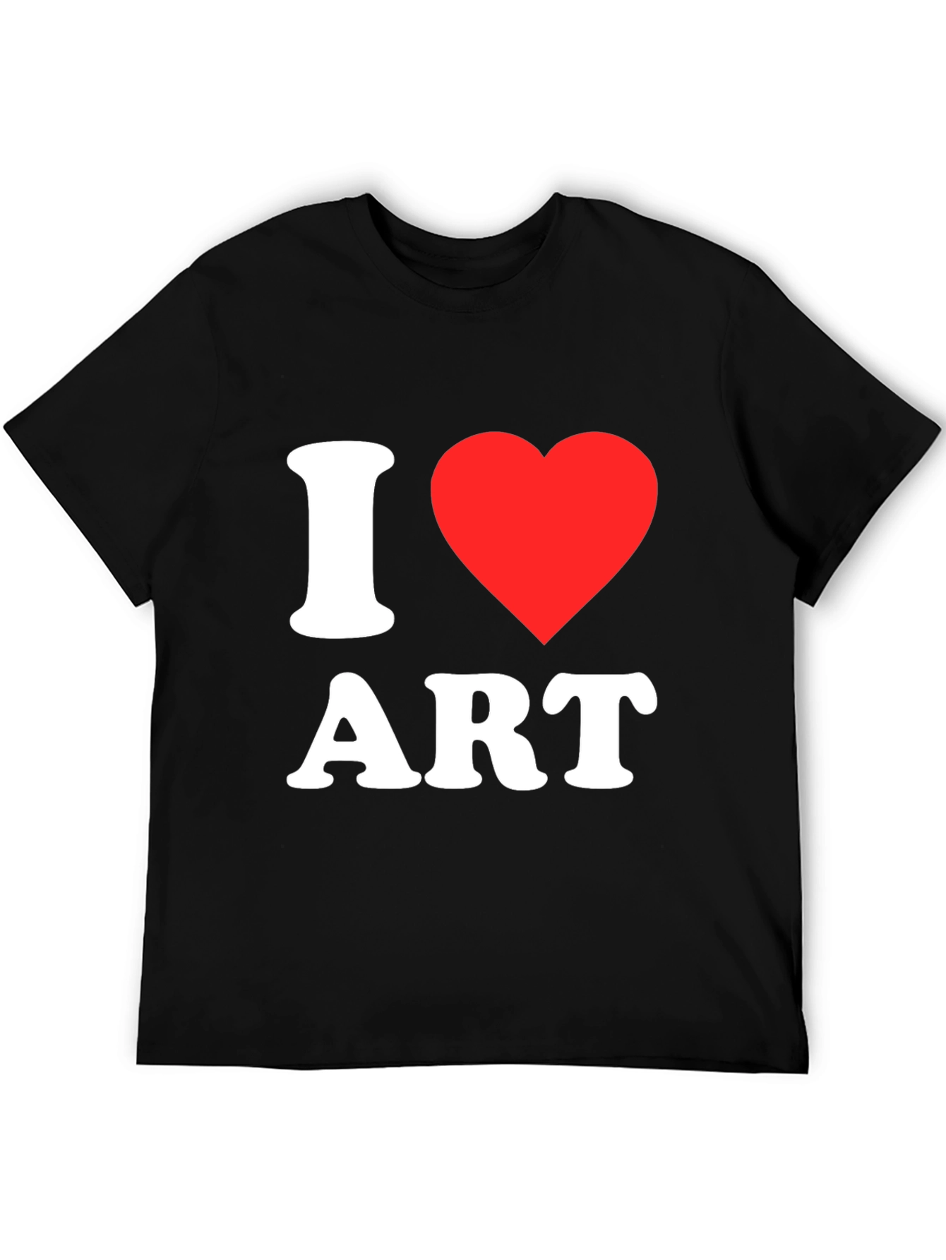 I Love Art T-Shirt - Black Cotton Tee