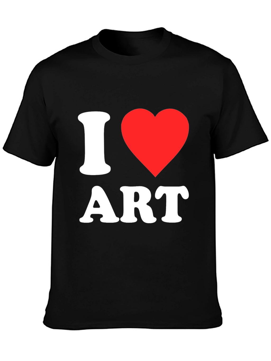I Love Art T-Shirt - Black Cotton Tee
