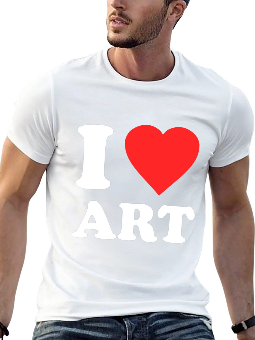 I Love Art T-Shirt - Black Cotton Tee