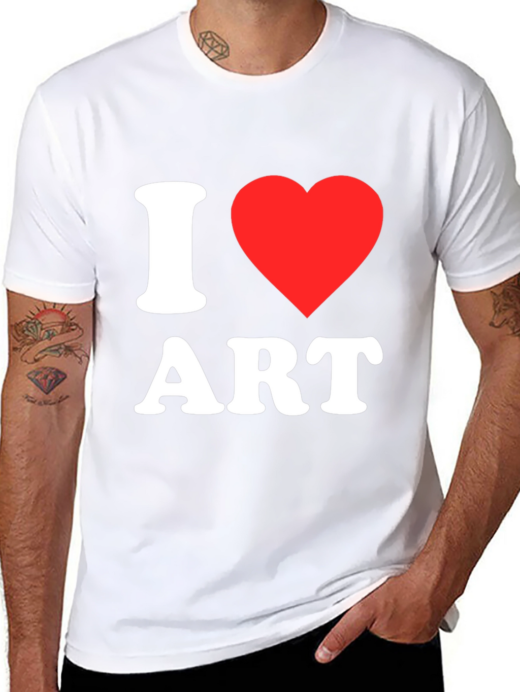 I Love Art T-Shirt - Black Cotton Tee