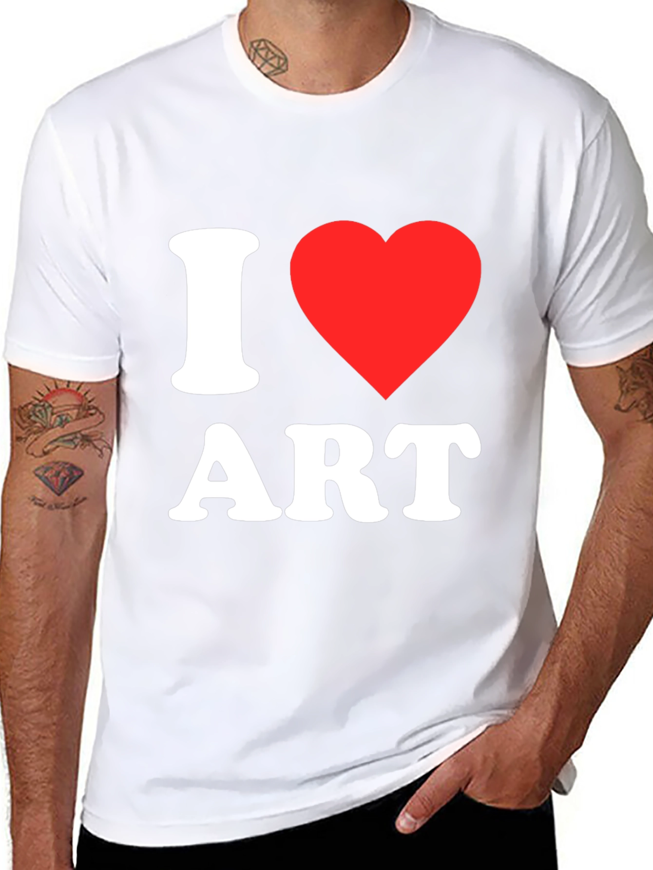 I Love Art T-Shirt - Black Cotton Tee