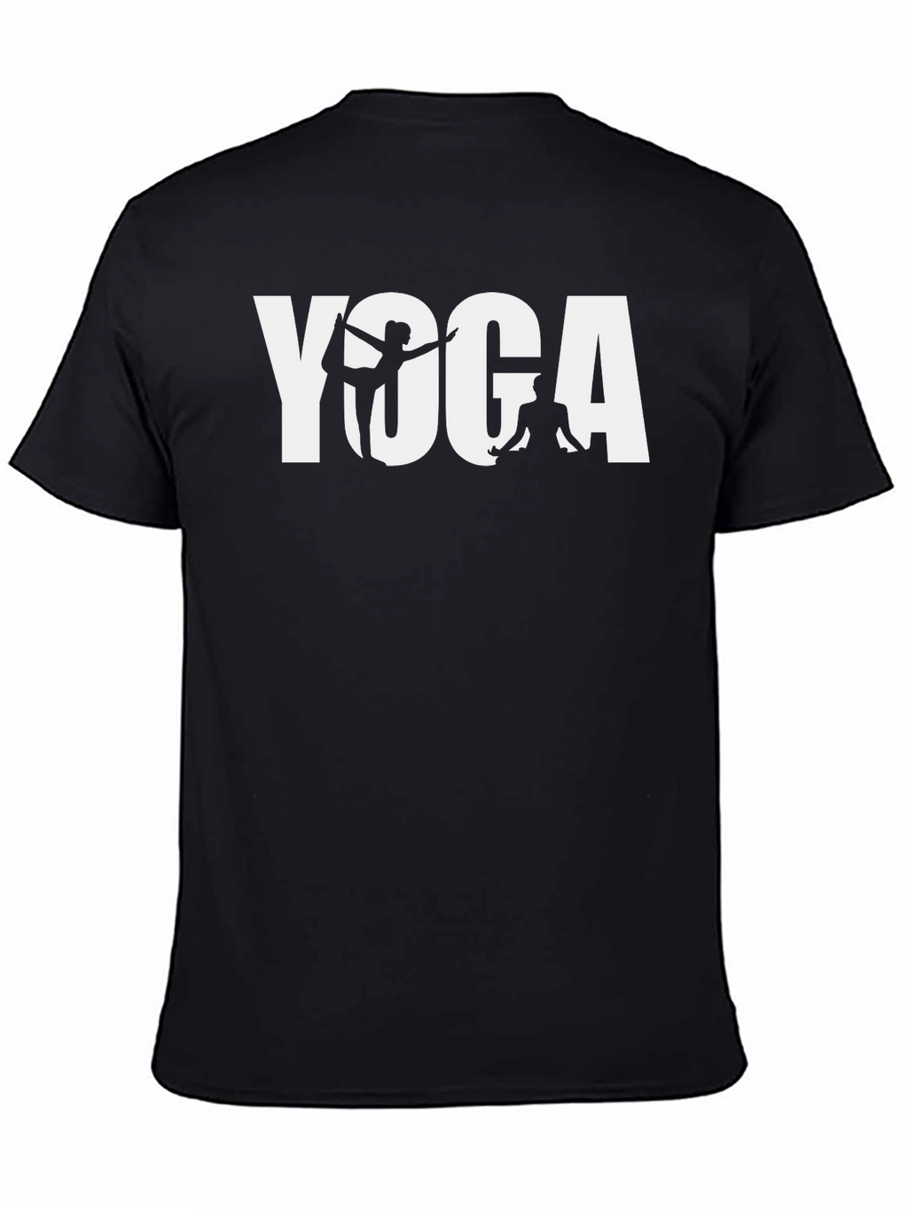 Yoga Graphic Tee - Black Cotton Blend