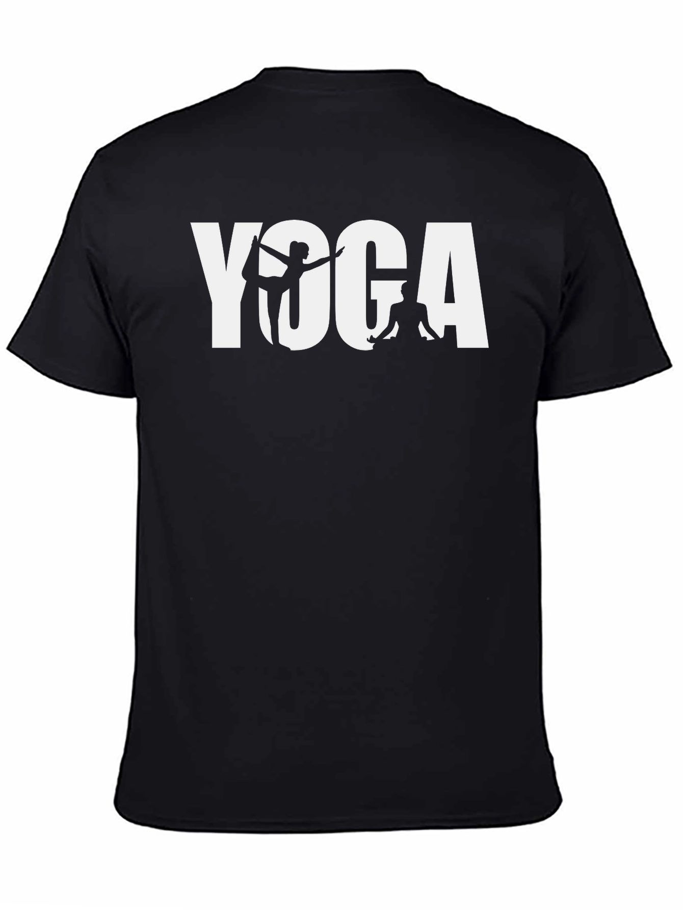 Yoga Graphic Tee - Black Cotton Blend