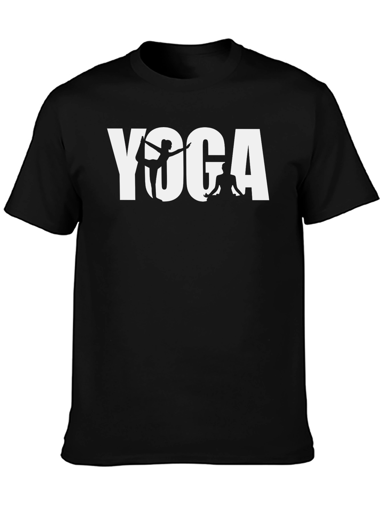 Yoga Graphic Tee - Black Cotton Blend