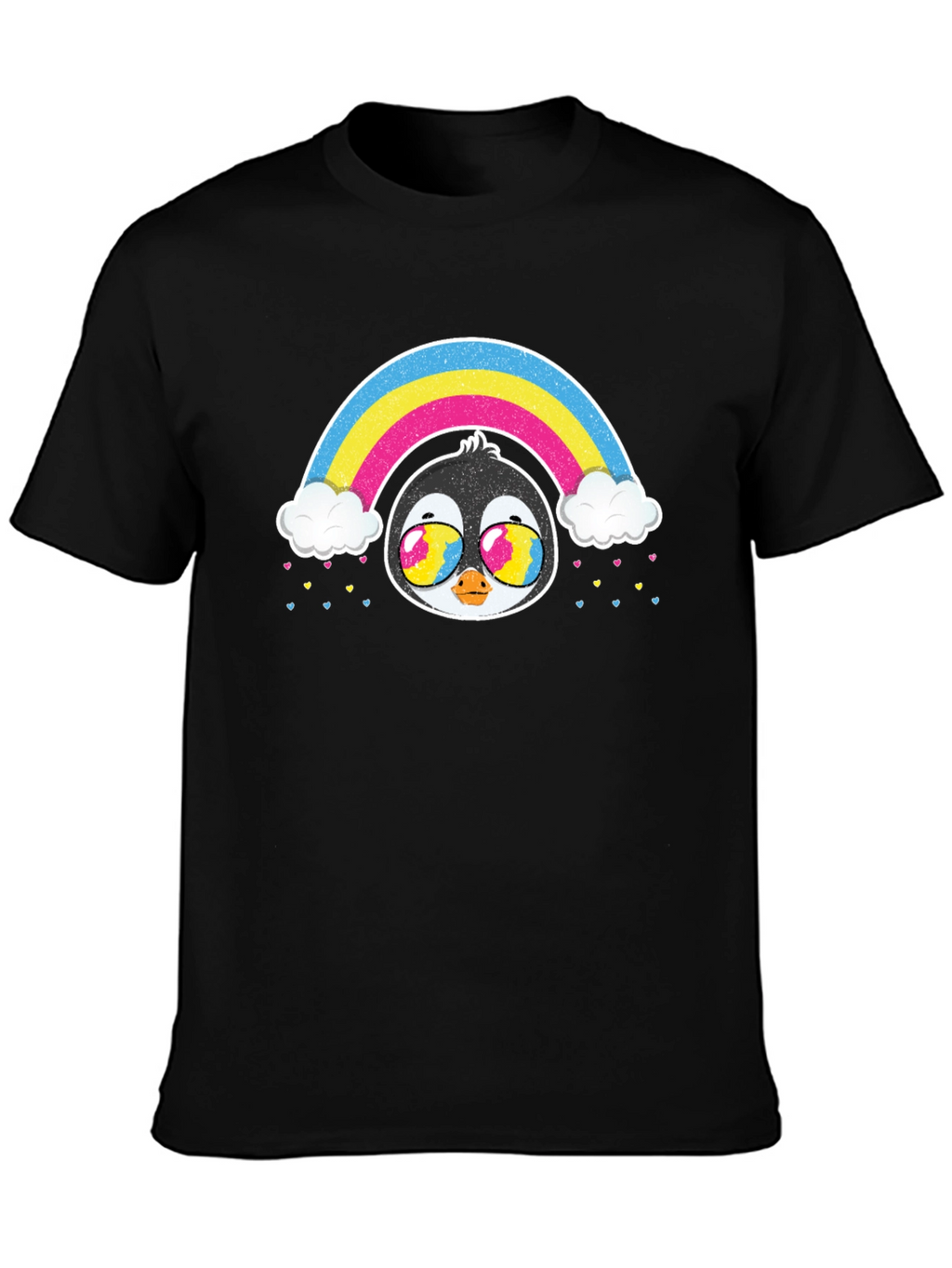 Rainbow Penguin Graphic T-Shirt