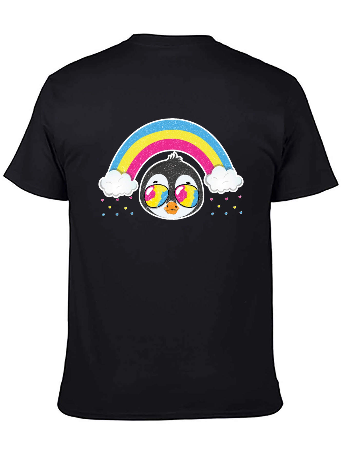 Rainbow Penguin Graphic T-Shirt