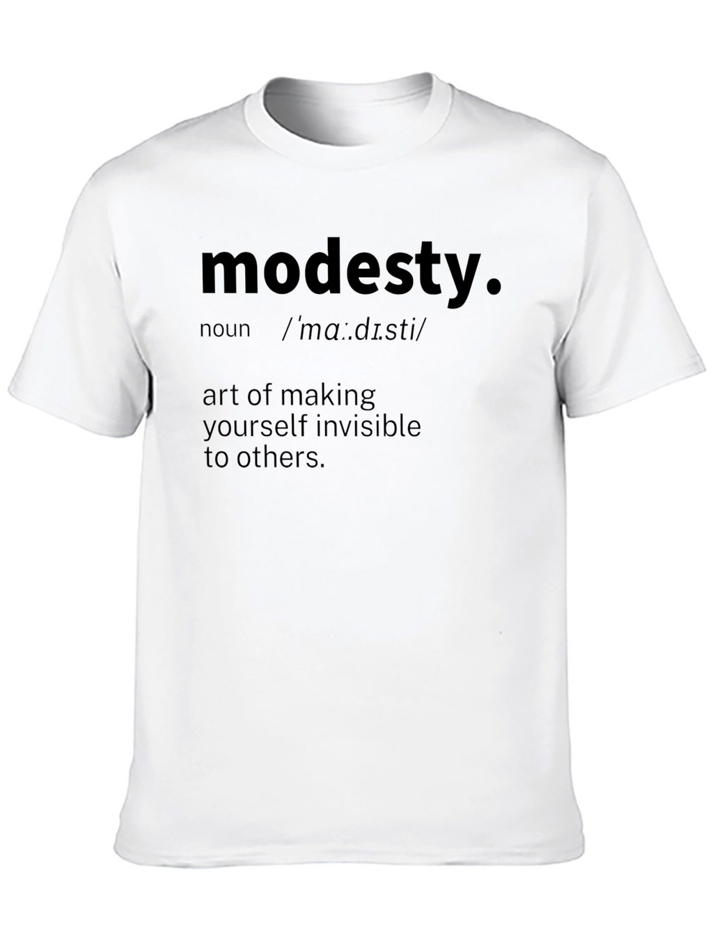 Modesty Definition Graphic Tee - Black Cotton T-Shirt