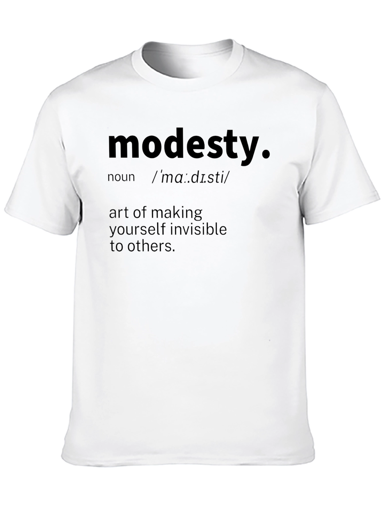 Modesty Definition Graphic Tee - Black Cotton T-Shirt