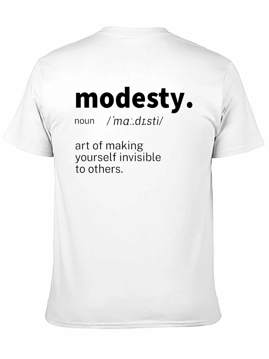 Modesty Definition Graphic Tee - Black Cotton T-Shirt