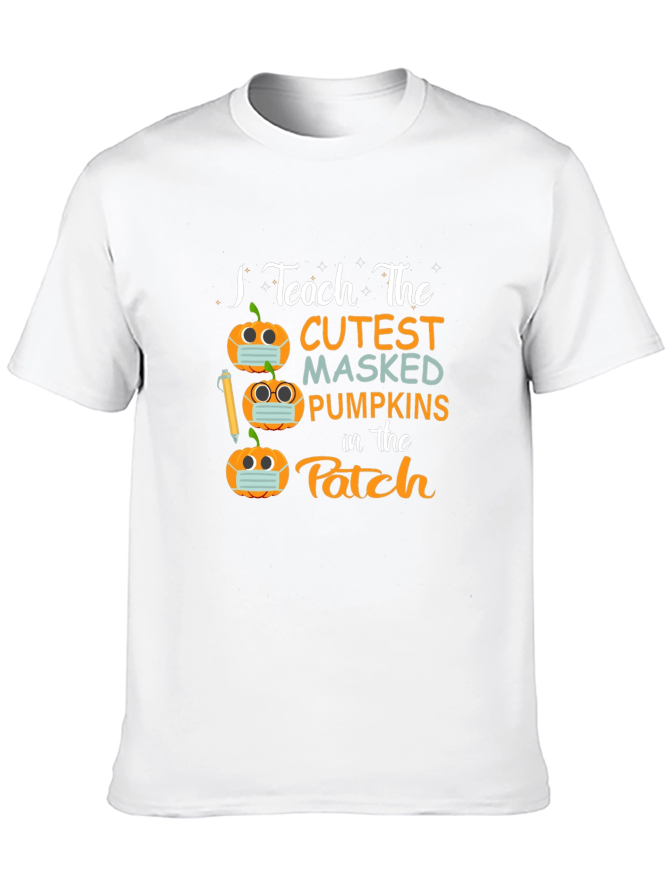 Teacher Halloween Shirt - Masked Pumpkins