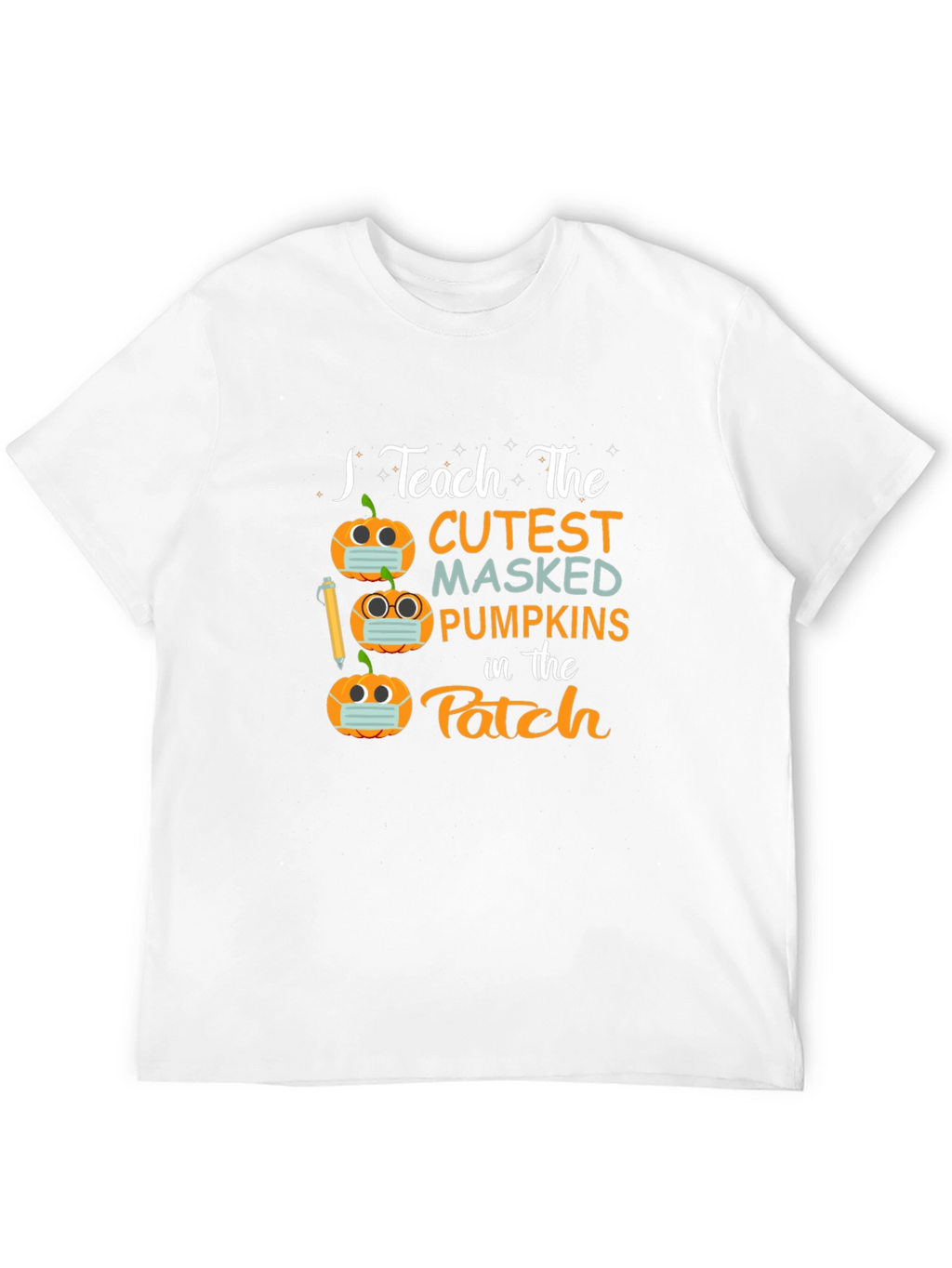 Teacher Halloween Shirt - Masked Pumpkins