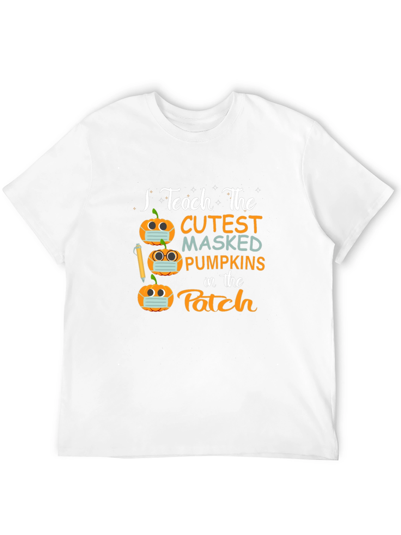 Teacher Halloween Shirt - Masked Pumpkins