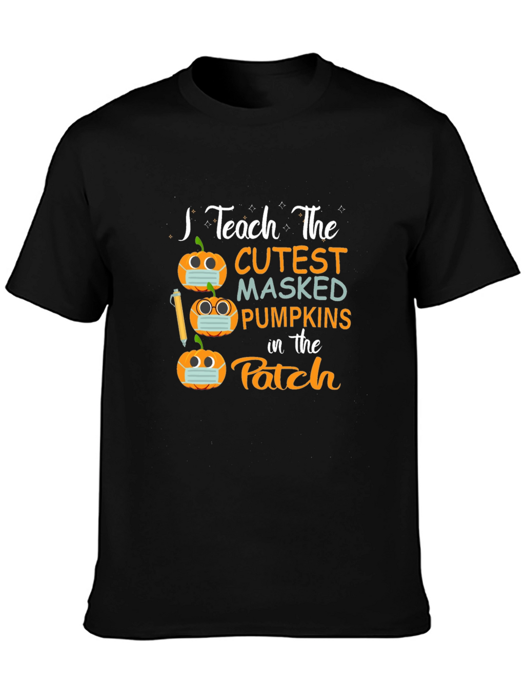Teacher Halloween Shirt - Masked Pumpkins