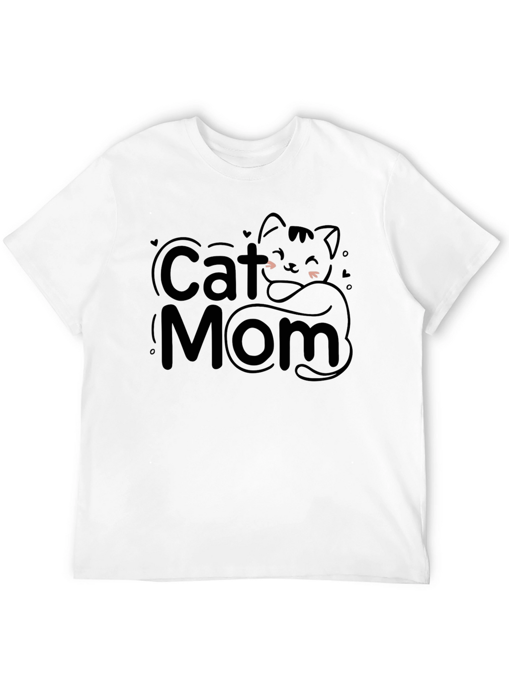 Cat Mom Black Graphic Tee